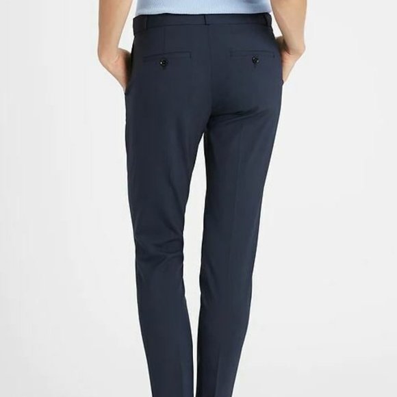 Banana Republic Avery Straight Fit Italian Wool Pants size 2P Navy - Picture 2 of 4